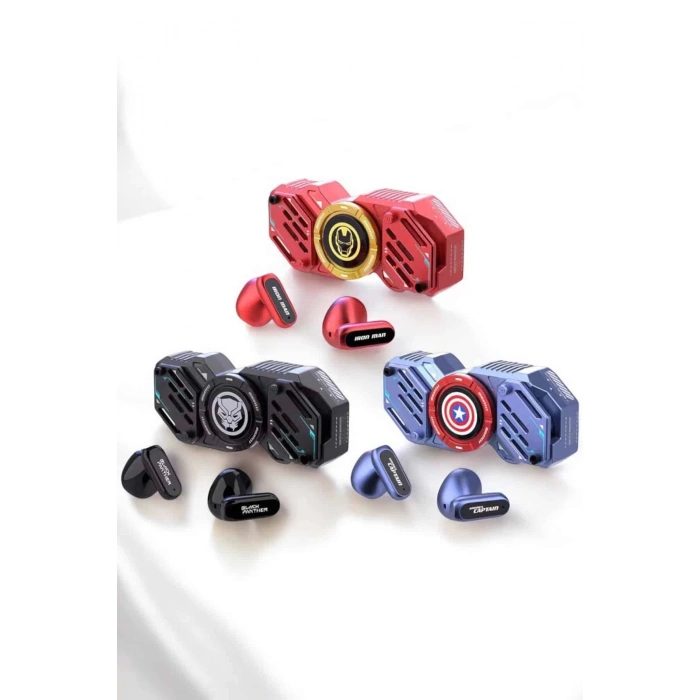 Kırmızı Kablosuz Bluetooth Kulaklık Stres Çarklı Oyuncu Kulaklığı