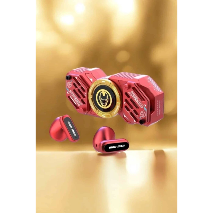 Kırmızı Kablosuz Bluetooth Kulaklık Stres Çarklı Oyuncu Kulaklığı