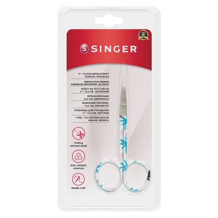 Kıvrık Uçlu Renkli Nakış Makası (4")