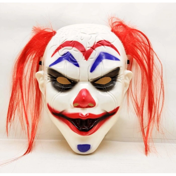 Kızıl Saçlı Joker Palyaço Maskesi Bx40