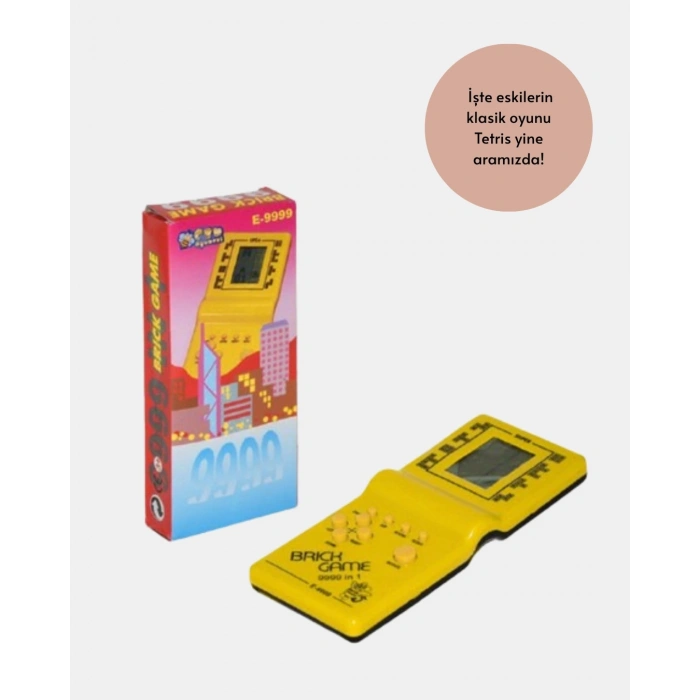 Klasik Gameboy Tetris Oyunu – Taşınabilir Pil ile Çalışan Retro El Konsolu