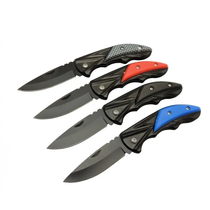 Eco Lounge Klipsli 4 lü Set Metal  16 cm Kamp / Outdoor Çakı  - Yarı Otomatik, Kemerlikli, Kutulu