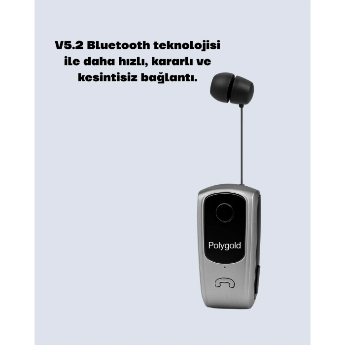 Klipsli Tasarımlı Bluetooth Kulaklık Uzun Pil Ömrü