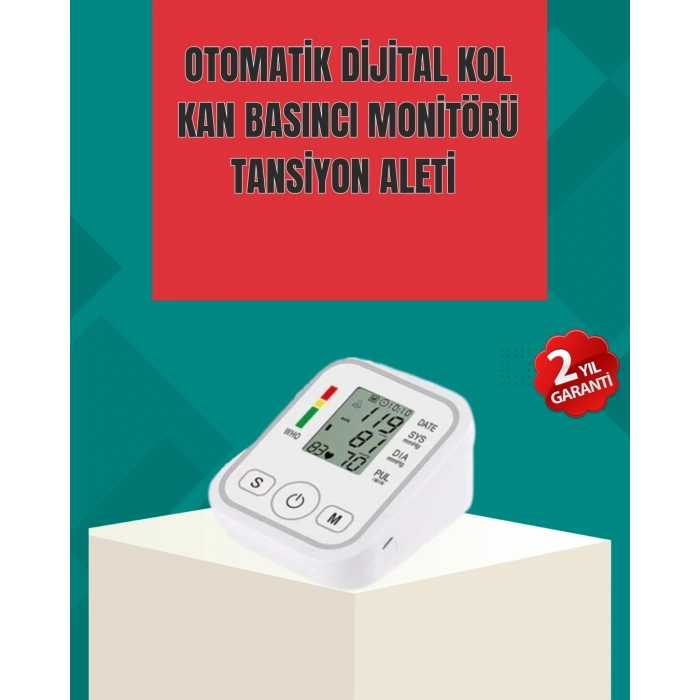 Kol Tipi LCD Ekranlı Elektronik Tansiyon Monitörü