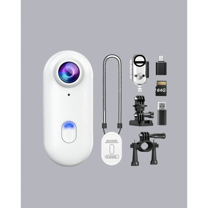 Kompakt 1080P Aksiyon Kamerası Suya Dayanıklı WiFi ve 120° Geniş Açı