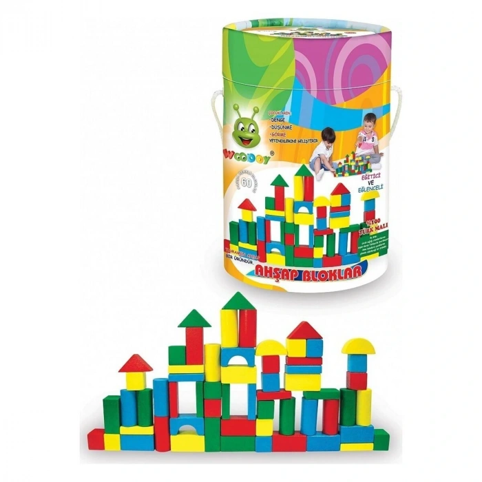 KR017 WOODOY 60 PARÇA KÜÇÜK KOVALI BLOKLAR