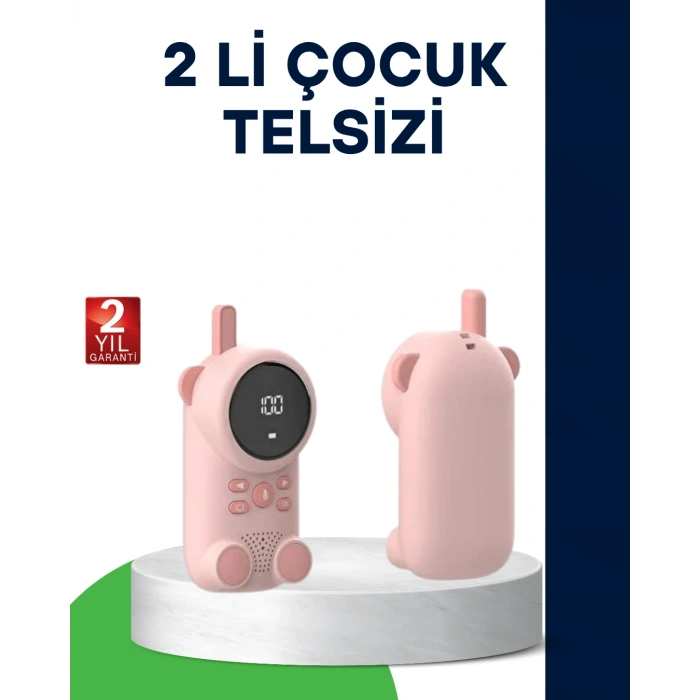 LCD Ekranlı Bebek Telsizi – İki Yönlü Ses, Uzun Menzil, Çocuk Dostu Tasarım