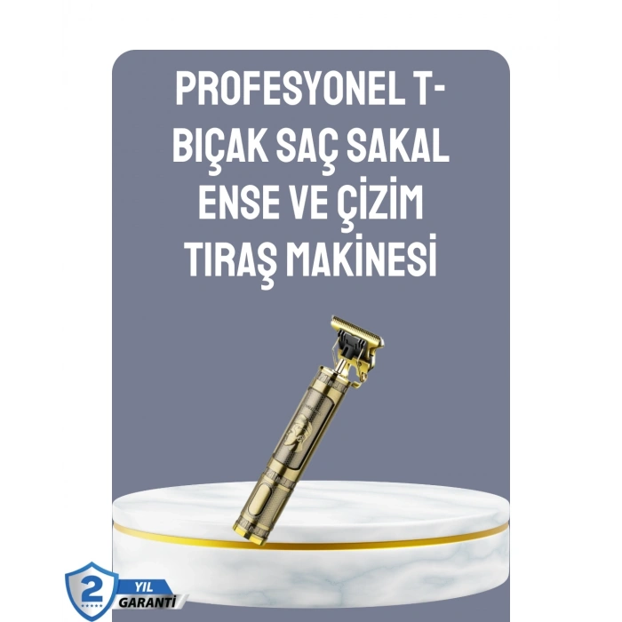 LCD Ekranlı Şarjlı Tıraş Makinesi Erkek Saç Sakal Kesme