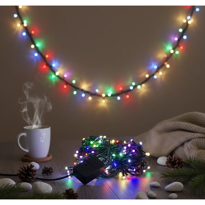 LED Damla Uçlu RGB Dekoratif Işık 10 Metre 100