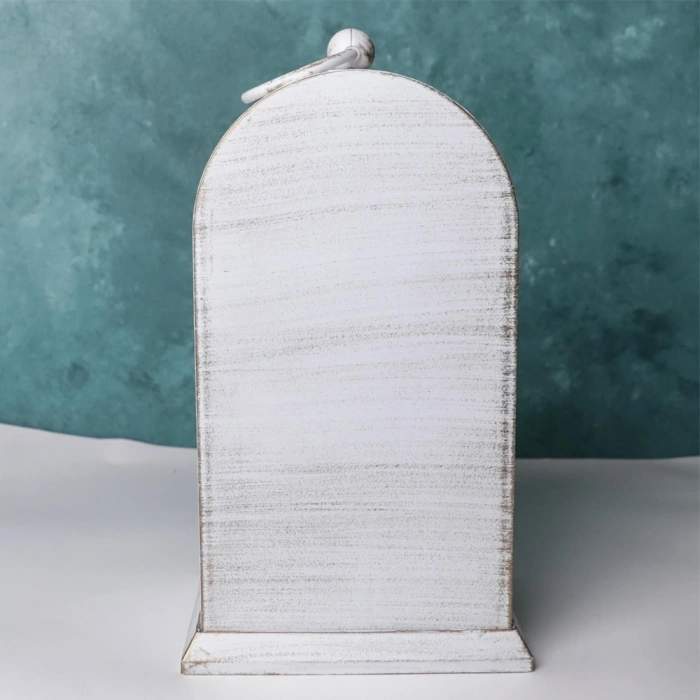 LED Işıklı Eskitme Şömine Saat