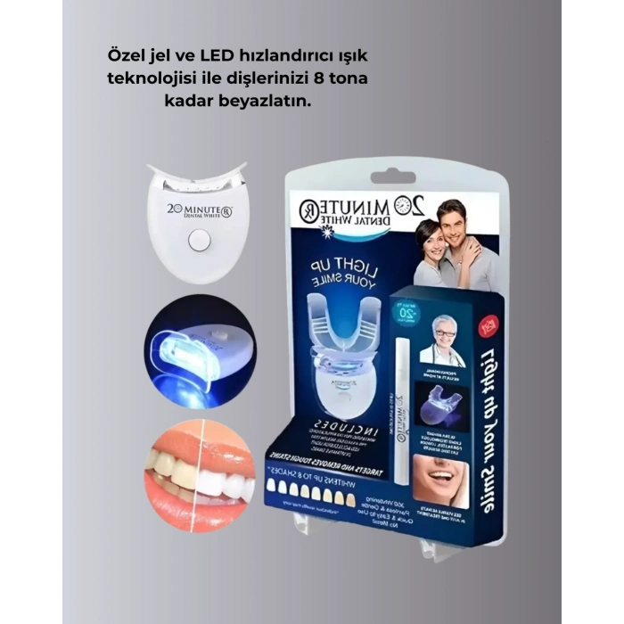 LED Işıklı Profesyonel Diş Beyazlatma Seti