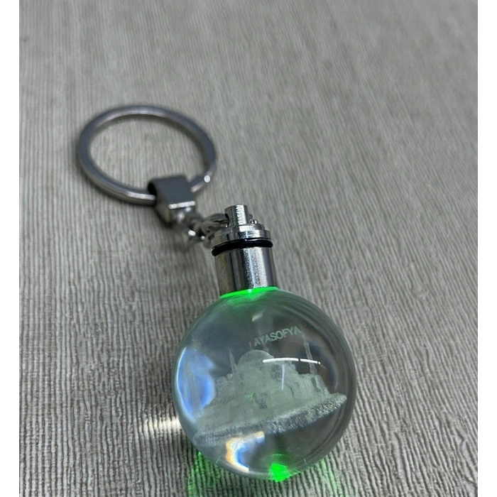 Ledli Ayasofya Tasarımı Kristal Anahtarlık