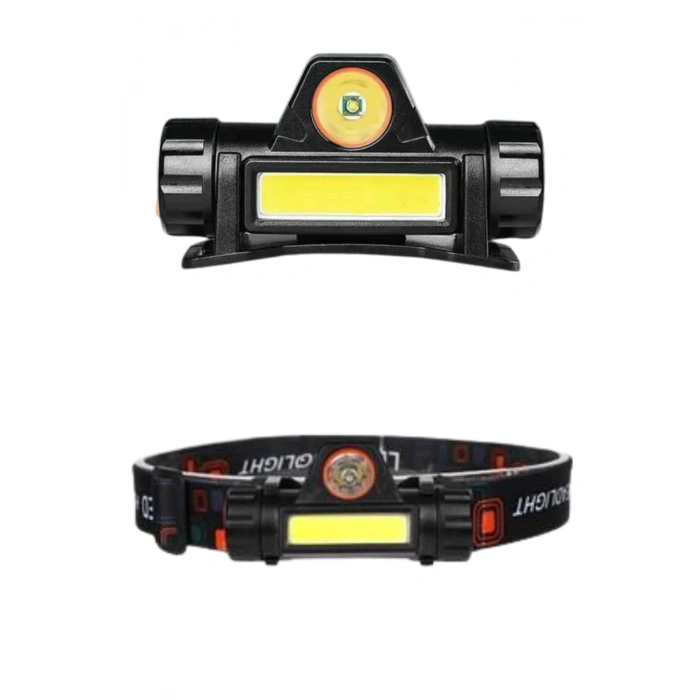 Ledli Şarjlı Kafa Lambası LED Şarjlı Su Geçirmez Kafa Feneri