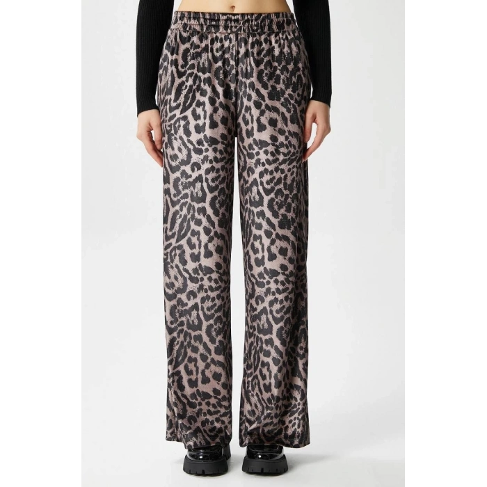 Leopar desen pantolon