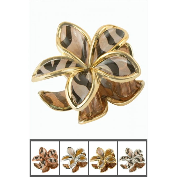 Leopar Desenli Lotus Mandal Toka 8 cm