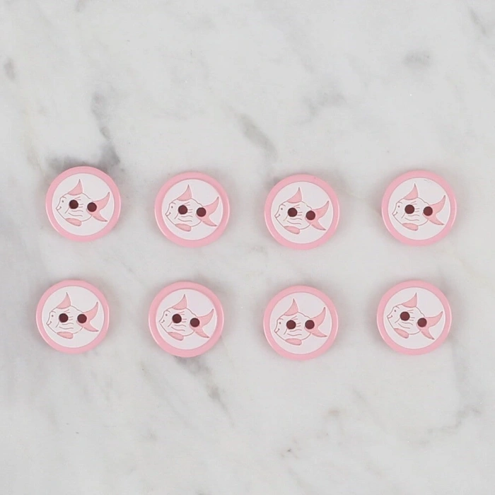 Loren Crafts pembe 8 li balık düğme - 570