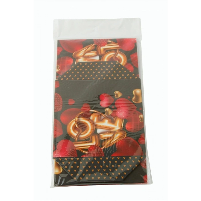 Love Yazılı Simli Kare Hediyelik Kutu 22 cm
