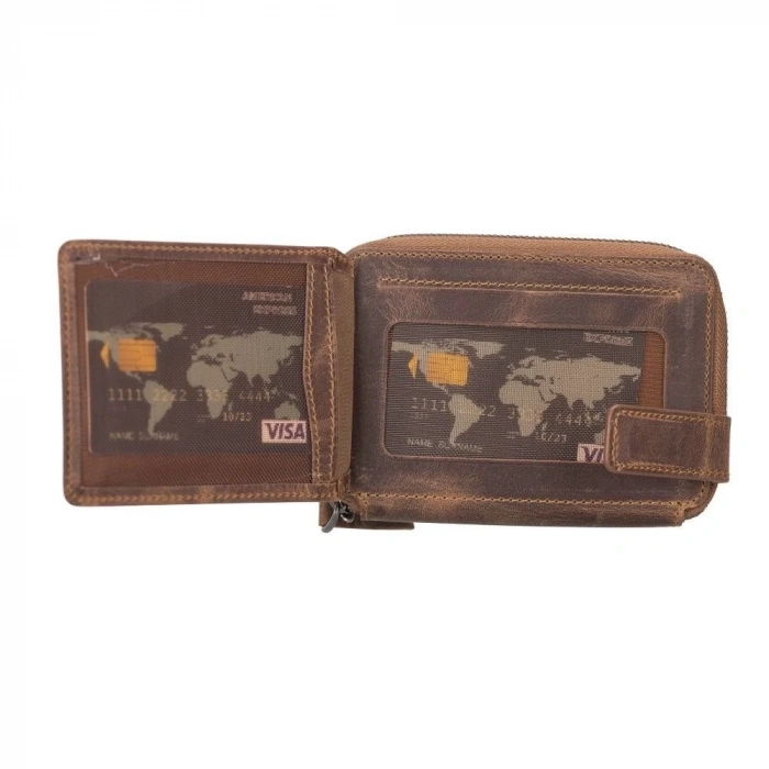 Lugano Deri Cüzdan G2 Antik Kahve