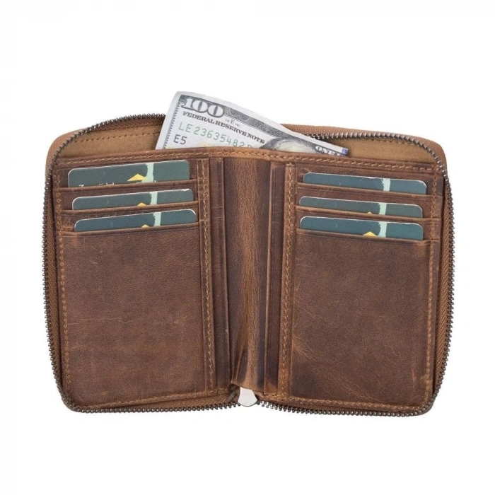 Lugano Deri Cüzdan G2 Antik Kahve