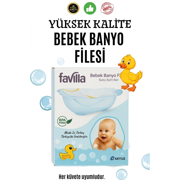 Lüx Kaydırmaz Bebek Yıkama Banyo Duş Filesi (KATLANIR KÜVET UYUMLU)