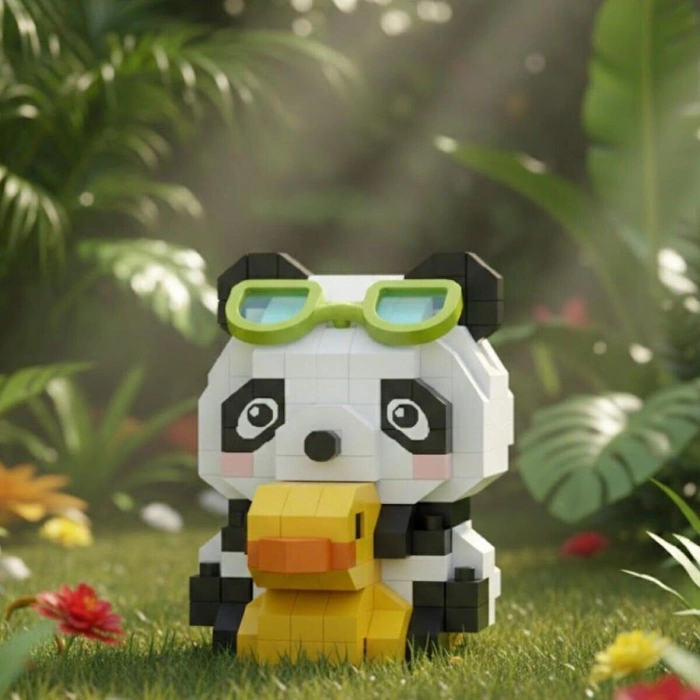 LZ-8634 LOZ ÖRDEKLİ PANDA 190 PARÇA BLOCK OYUNCAK-MİNİ POŞET