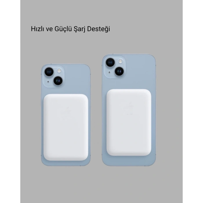 MagSafe Uyumlu Kablosuz Batarya – 27W Hızlı Şarj Destekli Kompakt Güç Bankası