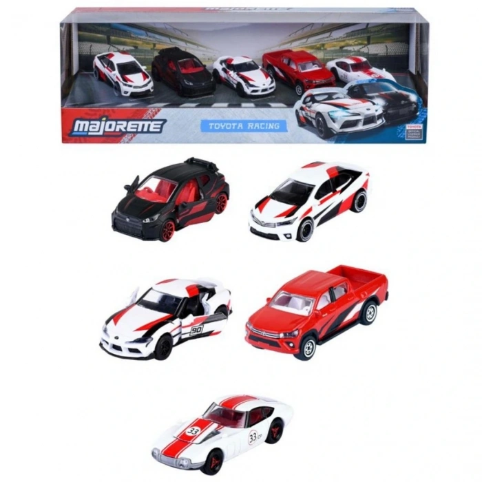 Toyota Racing 5 Parçalı Model Araba Hediye Seti