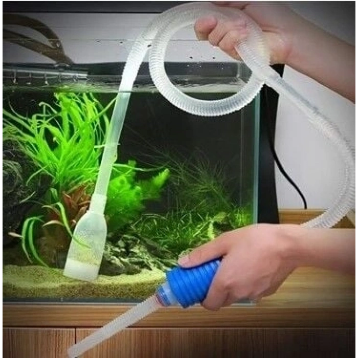 Manuel Pompalı Akvaryum Dip Temizleyici ve Su Değişim Sifonu