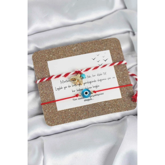 Marteniçka Bileklik 2li Nazar ve Kırlangıç Model