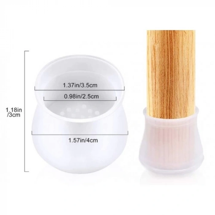 Masa Ve Sandalye Ayak Koruyucu Silikon 12 Adet