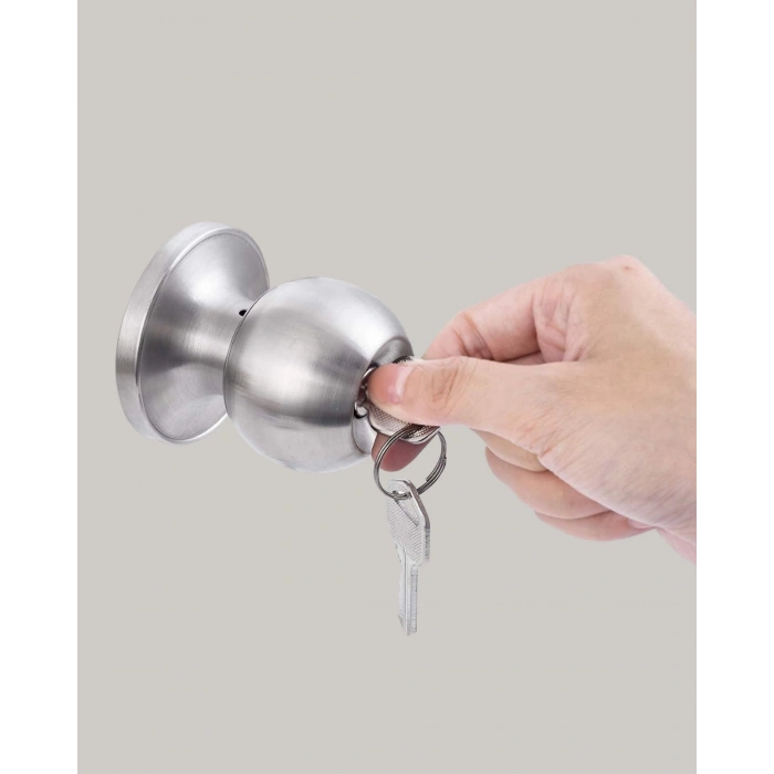 Mat Renk Topuzlu Kapı Kilidi – Giriş Tipi