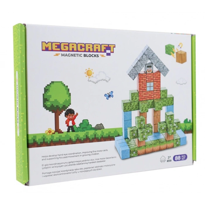 Megacraft Orman ve Ev Temalı Mıknatıslı Bloklar 88 Parça