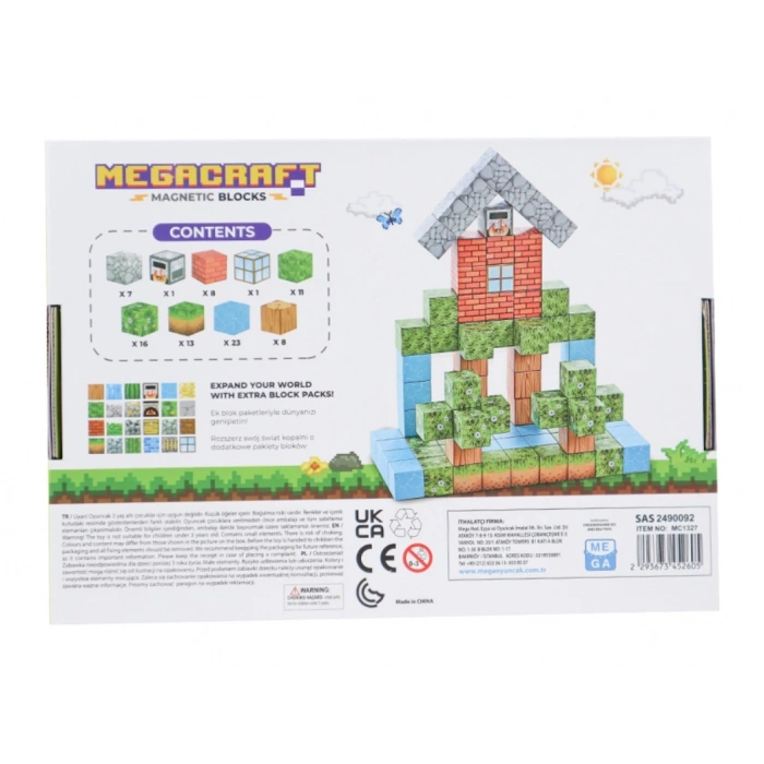 Megacraft Orman ve Ev Temalı Mıknatıslı Bloklar 88 Parça