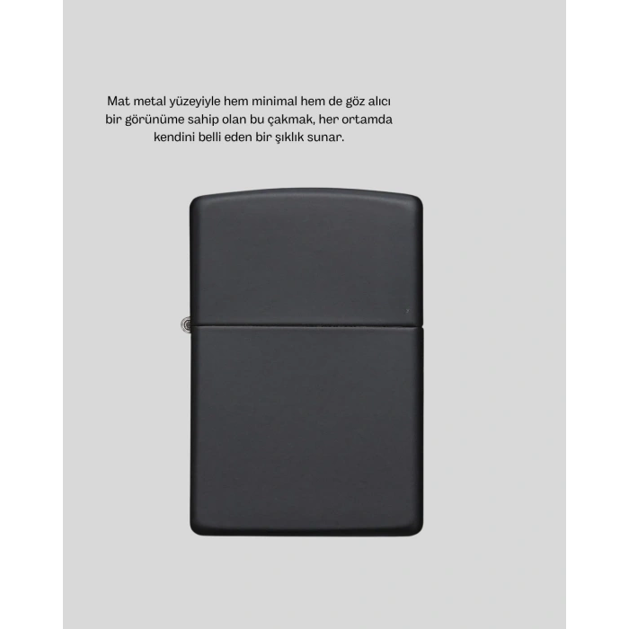 Metal Gövdeli Tasarım Çakmak Mat Yüzeyli ve Ergonomik Tutma Özellikli