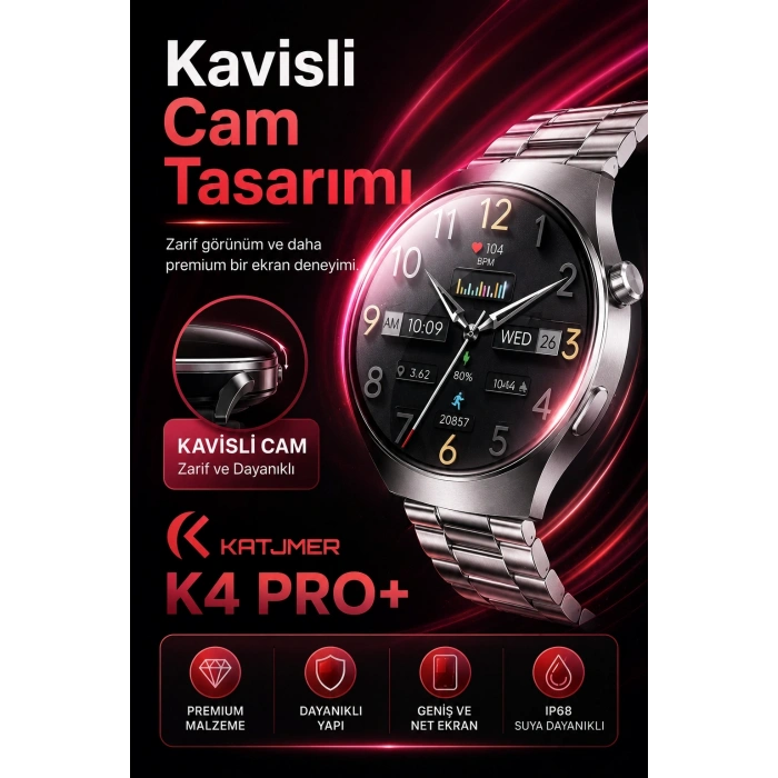 Metal Kasa Görünümlü Akıllı Saat Üç Farklı Kayışlı Bluetooth Bildirim Destekli