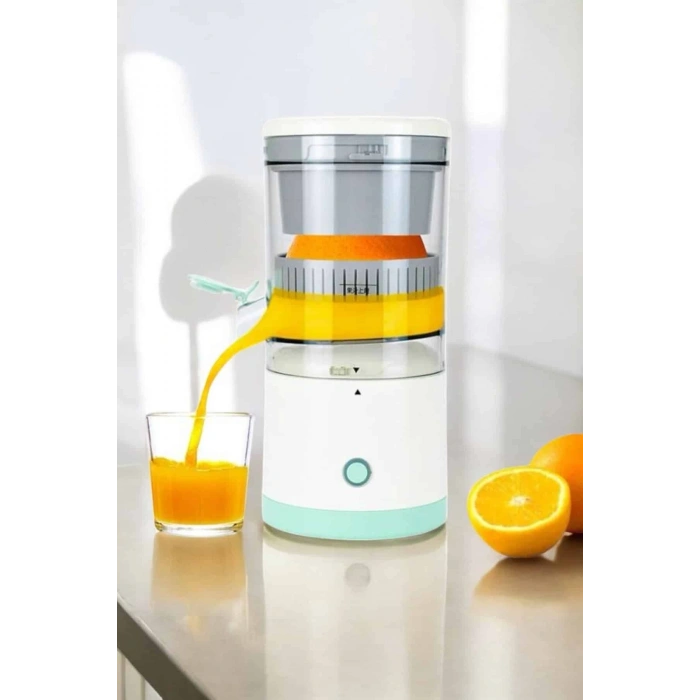 Meyve Sıkacağı USB Şarjlı Taşınabilir Çift Bıçaklı Güvenlik Kilidi