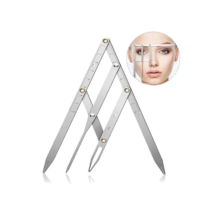 Microblading Simetrik ve Estetik Kaş Ölçüm Cetveli, Kalıcı Makyaj Altın Oran Pergeli 275