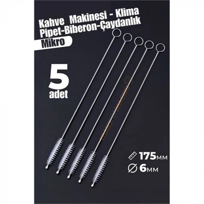 Mikro Fırça Klima Biberon Pipet Fırçası 5 Adet