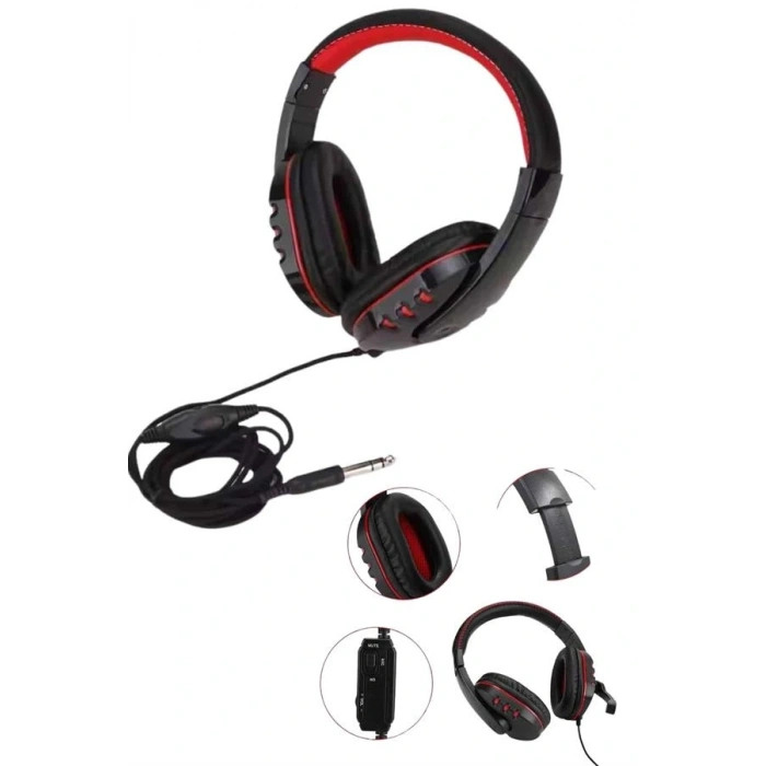 Mikrofonlu Gamer Kulaklık Oyuncu Kulaklığı Yüksek Ses Kaliteli Stereo Yumuşak Yastıklar