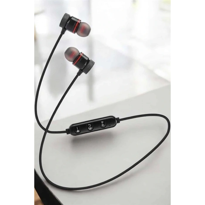 Mikrofonlu Kablosuz Sport Kulak İçi Mıknatıslı Kulaklık