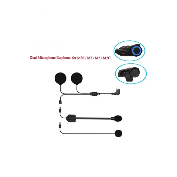 Mikrofonlu Motosiklet Kaskı Kulaklığı Tam/yarım Yüz Kaskları İçin 2’si 1 Arada Kulaklık Seti