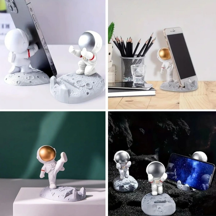 Mini Astronot Model Telefon Ve Tablet Tutucu Standı Bx40