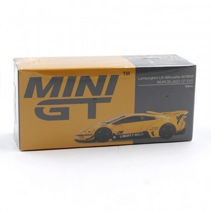 Mini GT 1/64 LB-Silhouette WORKS MURCIELAGO GT Evo Yellow