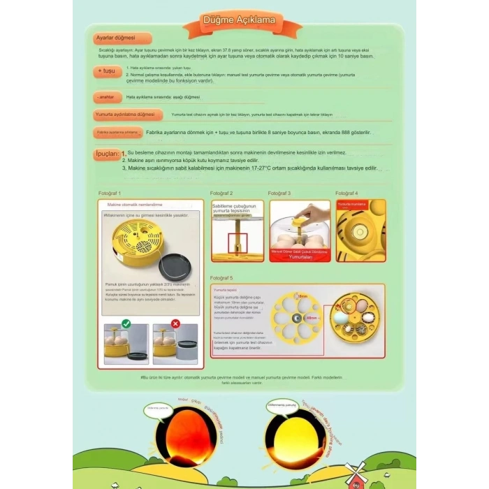 Mini Otomatik Ev Tipi Kuluçka: Papağan Bıldırcın Kuluçka Makinesi 18li Yumurtalı Mx-18