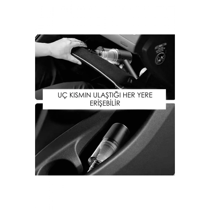 Mini Vakumlu Type C Şarjlı Araç Süpürgesi El Süpürgesi Şarjlı Çok Fonksiyonlu 5500 Pa