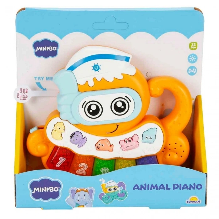 Minibo Sesli ve Işıklı Piyanolu Ahtapot