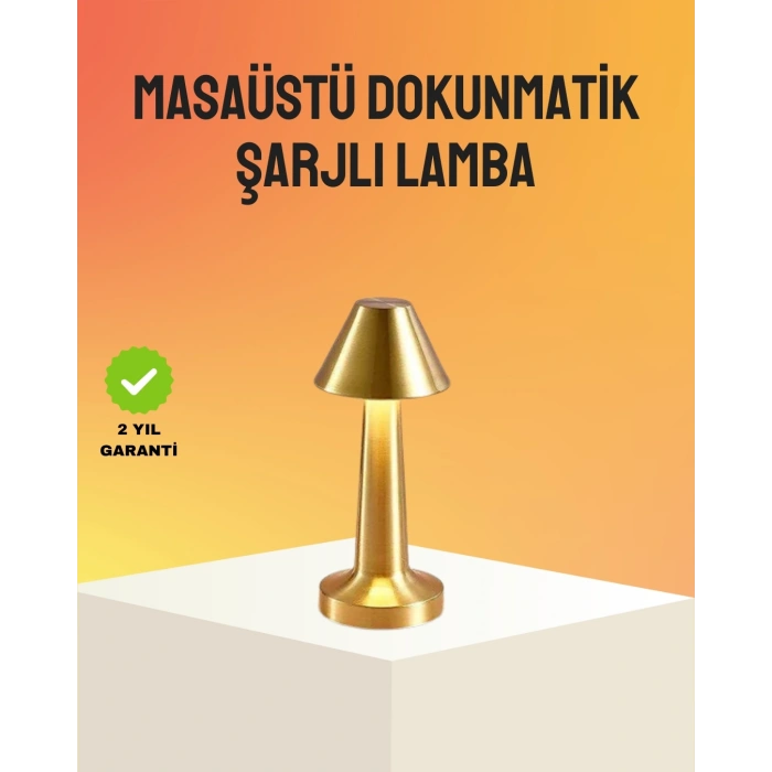 Modern Metal Masa Lambası 3 Işık Renkli Kademesiz Parlaklık Ayarlı