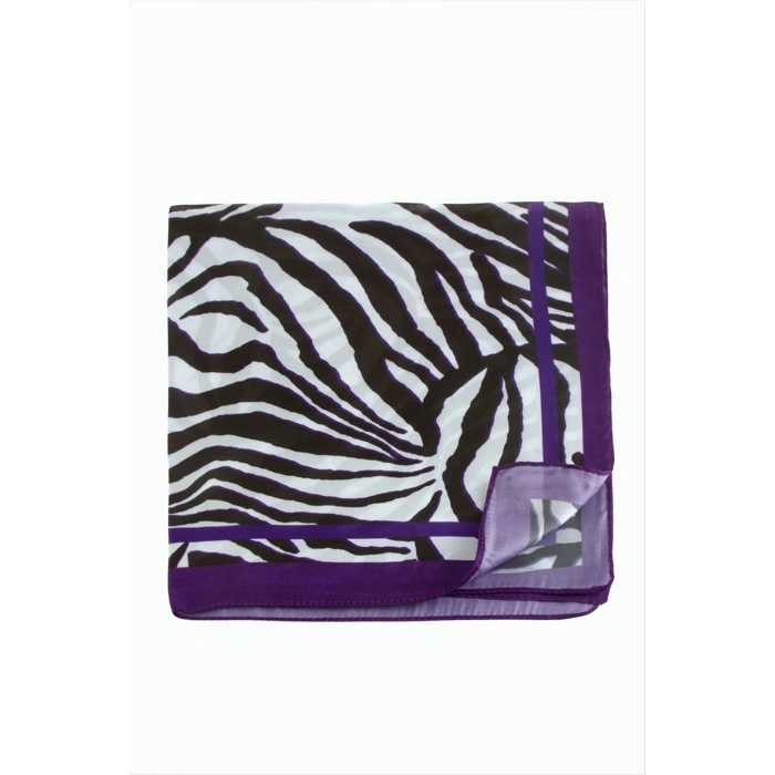 Mor Renkli Zr Şifon Fular 50*50 cm