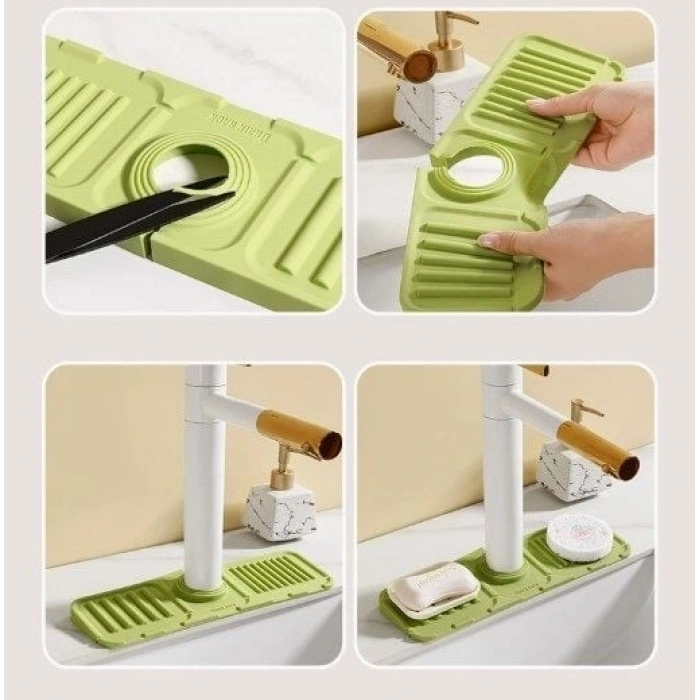 Mutfak Banyo Lavabo Kenarı Silikon Mat Gri