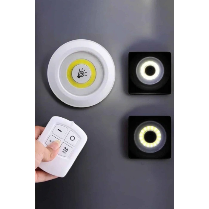 Mutfak Dolap Altı Işığı Uzaktan Kumandalı Yapışkanlı Kablosuz Pilli
